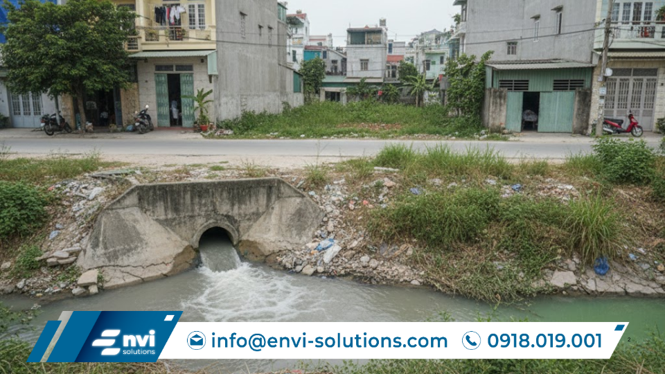 xử lý nước thải sinh hoạt, ô nhiễm nước sinh hoạt khu dân cư