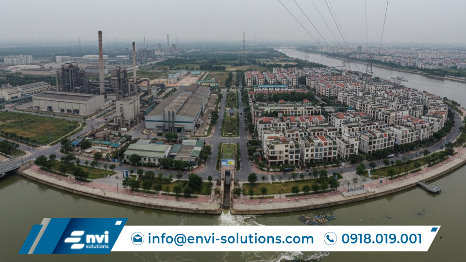 Bối cảnh phát triển công nghiệp và đô thị gắn liền với yêu cầu ứng phó sự cố môi trường.