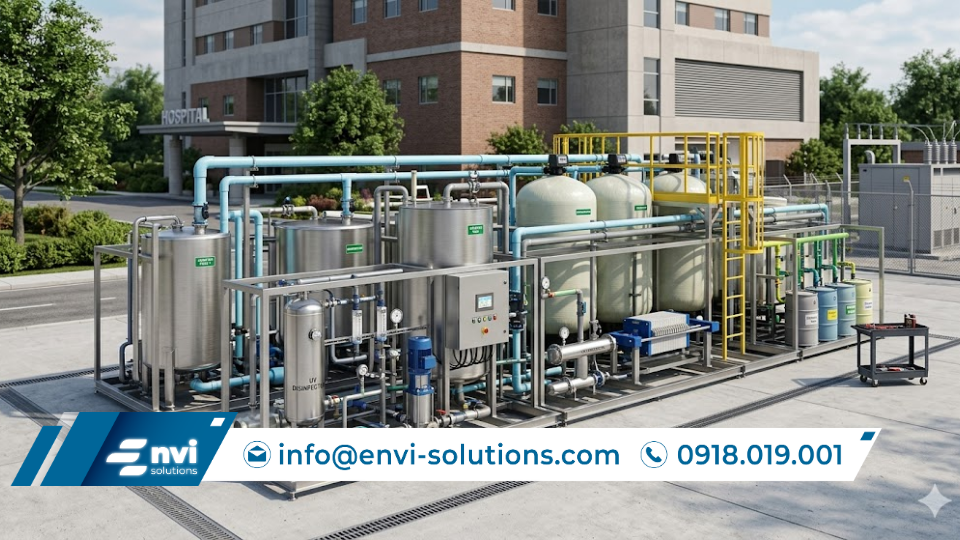 module xử lý nước thải y tế hợp khối lắp đặt cho bệnh viện và phòng khám