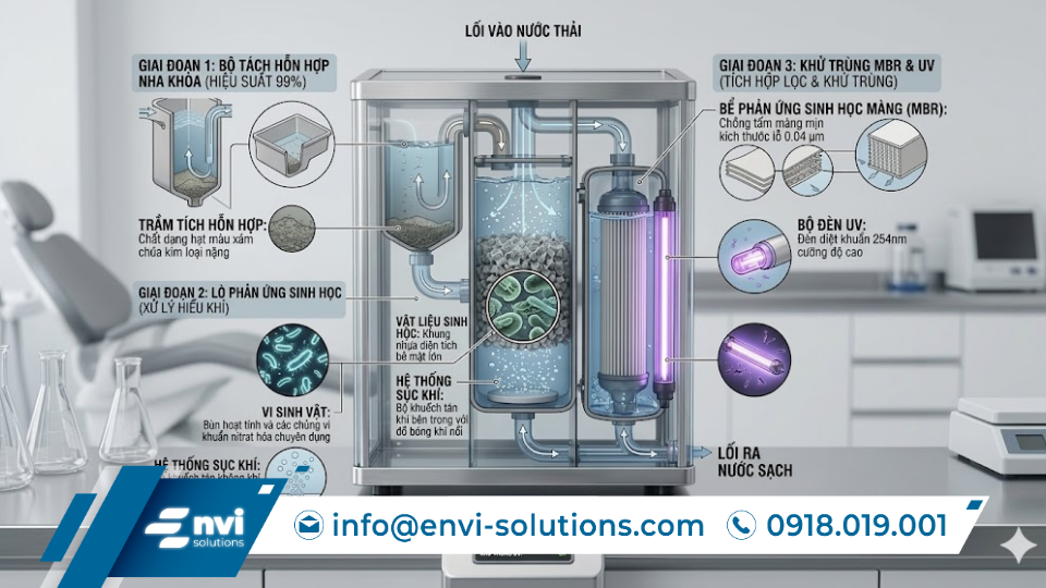 công nghệ xử lý nước thải nha khoa MBR