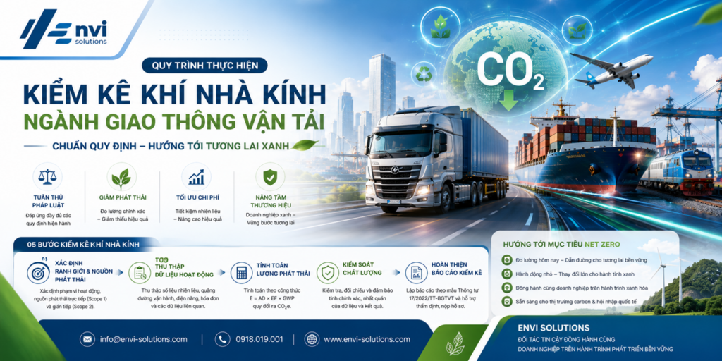 Dịch Vụ Kiểm Kiểm Kê Khí Nhà Kính Lĩnh Vực Giao Thông Vận Tải 2026: Giải Pháp Tuân Thủ Toàn Diện Cho Doanh Nghiệp