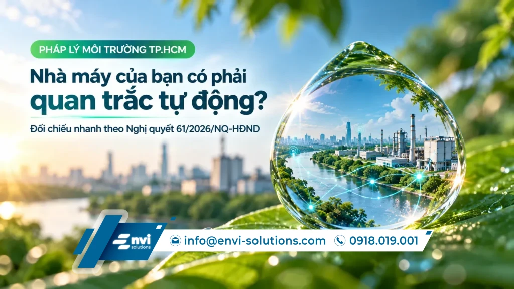 Banner Nghị quyết 61/2026/NQ-HĐND TP.HCM hỏi nhà máy có thuộc diện quan trắc tự động, liên tục